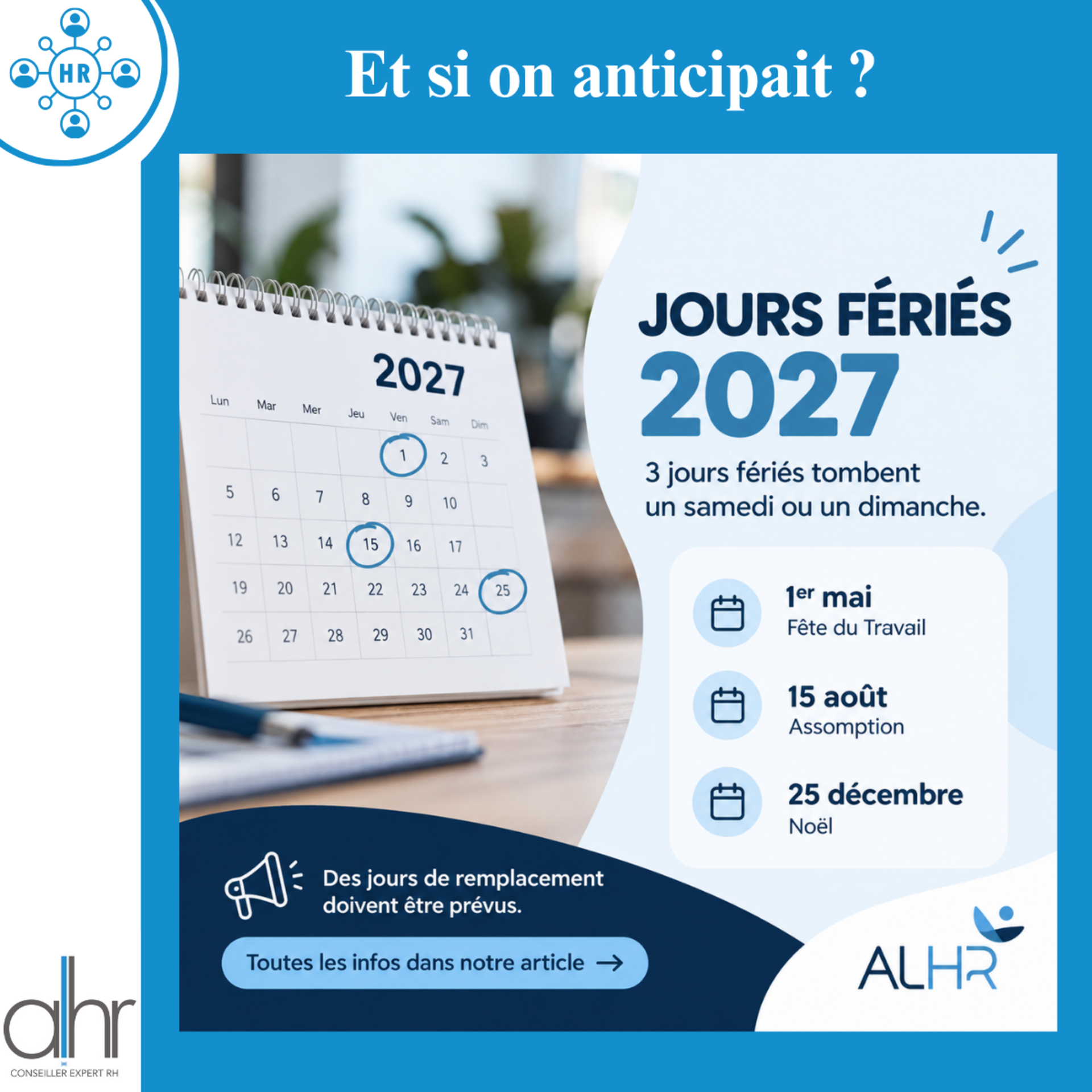 Jours fériés 2027