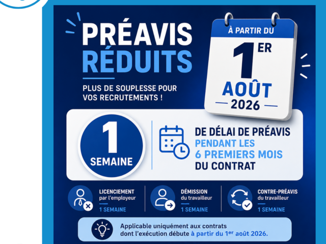 Préavis réduit à 1 semaine : ce qui change depuis le 1er août 2026