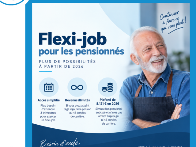 Flexi-job et pension : combien un pensionné peut-il gagner en 2026 ?
